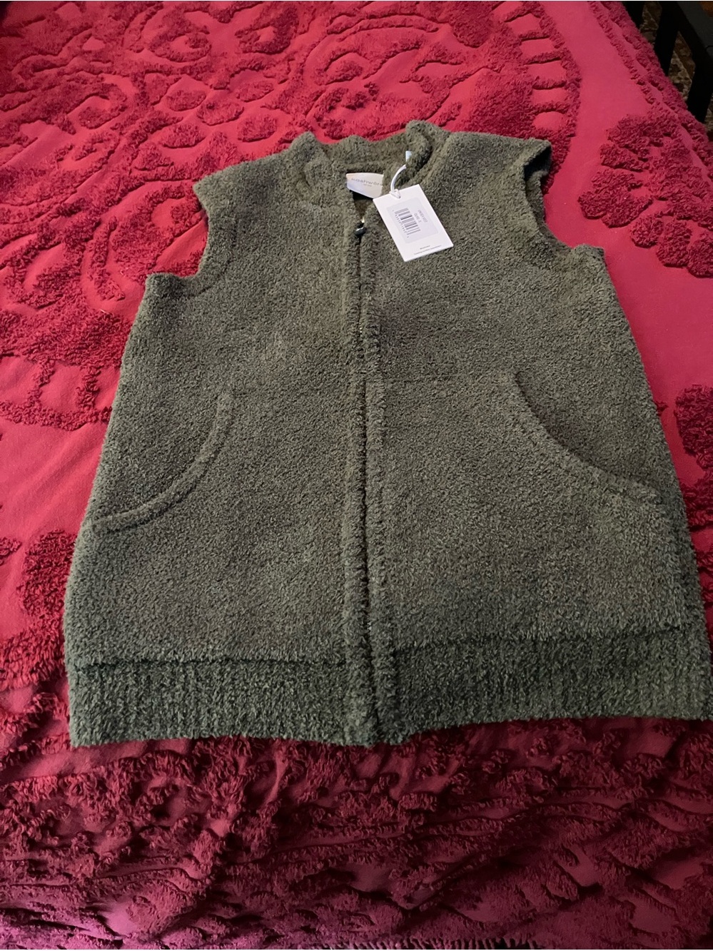 Kashwere zip front vest